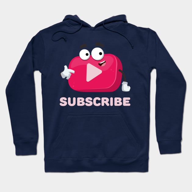 cartoon video player vlog icon subscribe Hoodie by VizRad